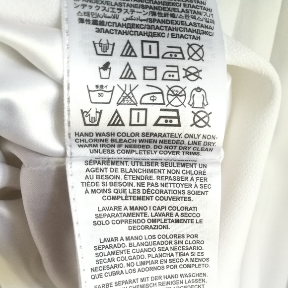 0 MARCIANO White Dress with Gold Chain Neckline - Picture 9 of 10